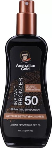 Bronceador Australian Gold Spf 50 Spray Gel Instant Bronzer