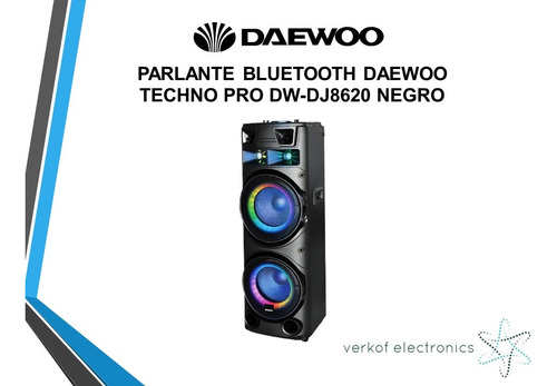 Parlante Bluetooth Daewoo Techno Pro Dw-dj8620 Negro Negro (Reacondicionado)