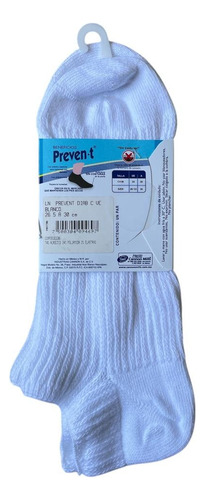2 Pares De Liners Preven-t Caballero Pie Diabetico Ventilado