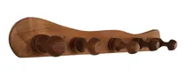 Comprar Perchero Pared Madera Algarrobo Macizo 5 Ganchos 
