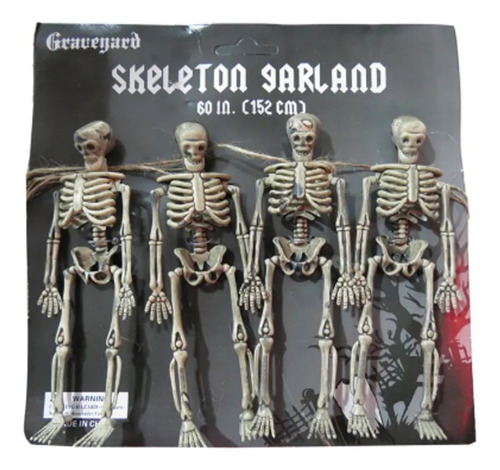 Esqueleto Decoração Halloween 152cm Enfeite De Caveira