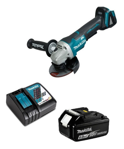 Esmeril Angular 4-1/2'' 18 Volt + Batería 6 Ah Makita Dga458