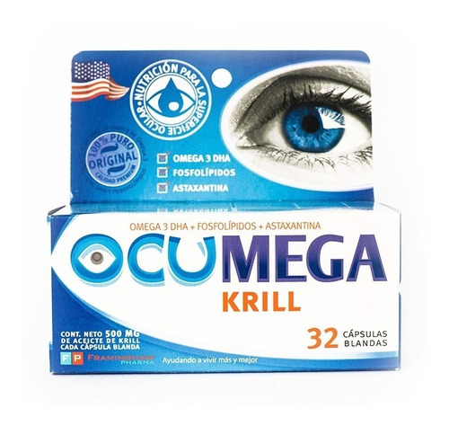 Ocumega Krill- Mejora Superficie Ocular- 32 Capsulas