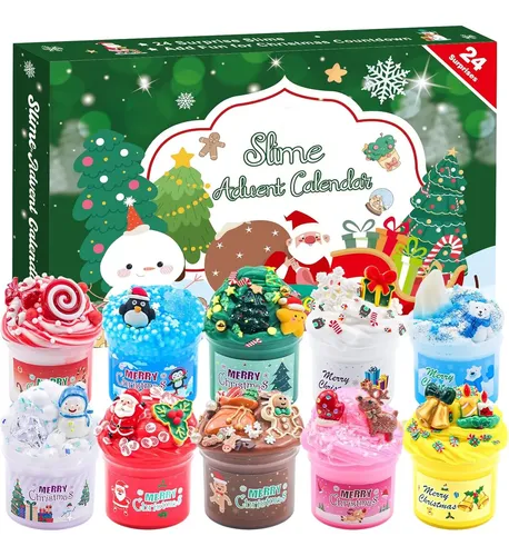 Calendario De Adviento De Slime 2025 – 24 Sorpresas Navideñas Para Niños Y Niñas (AZUL)