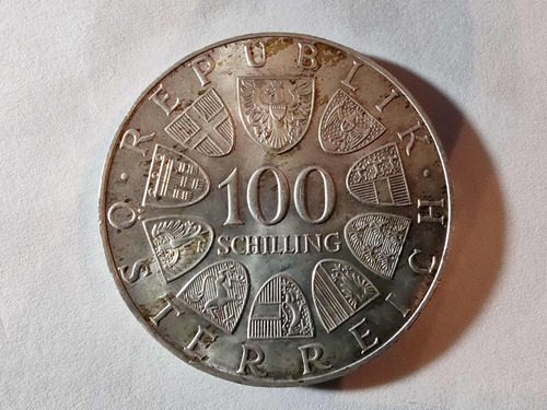 Moneda Austria 100 Schilling  1975  0.640 J Straus (x32