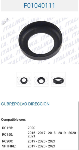 Cubre Polvo Para Barra De Suspensión Rc125, Rc150, Rc200