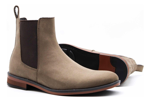 Botin Chelsea Boots Hombre Caballero Moda Piel Gamuza 