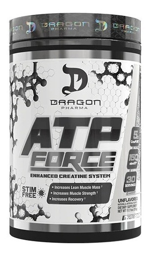 Dragon Pharma Atp Force - Creatina Monohidratada Pura - 30 Serv - Sin Sabor