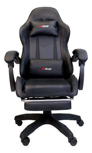 Cadeira Gamer Streamer Ergonomica Confortável Reclinável Cor Preto Material Do Estofamento Couro Sintético