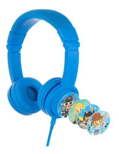 Audífonos Alámbricos Con Micrófono Para Niños Explore Plus Color Azul Color de la luz Blanca