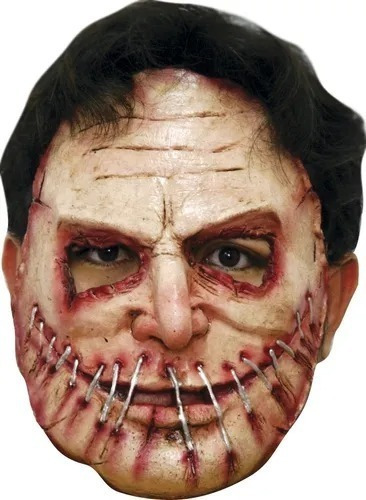 Máscara Asesino Serial Killer 09 Terror Piel Latex Halloween Color Beige
