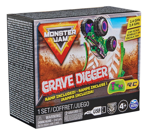Monster Jam, Monster Truck Oficial Grave Digger Control Remo