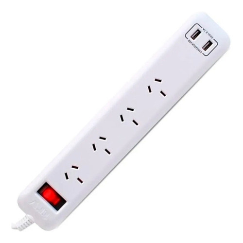 Prolongador Tvr Alargue Zapatilla 4 Tomas 1,5mts + Usb X2