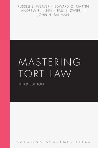 Libro:  Mastering Tort Law (mastering Series)