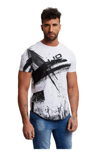 Polera Hombre J.j.o Mc Full Print Manchas Semi Lon