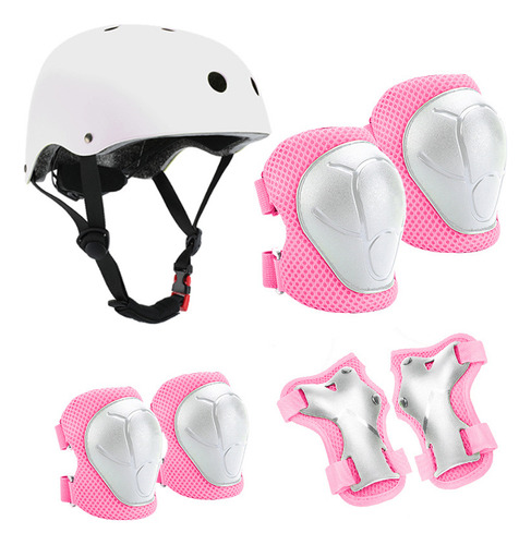 Yz Conjunto 7pcs Protección Niños Casco Rodilleras Coderas