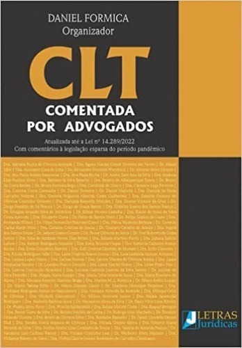 Clt Comentada Por Advogados - 1ª Ed - 2022 - Novo - Lacrado