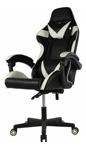 Silla Gamer Oficina Ergonómica Mundo In Color Blanco