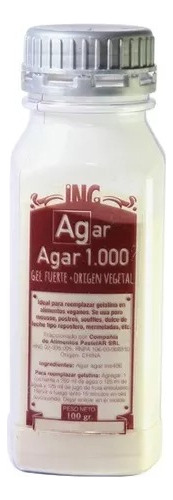  Agar Agar 1000 Gel Vegetal 100 Gr - Pastelar - La Botica