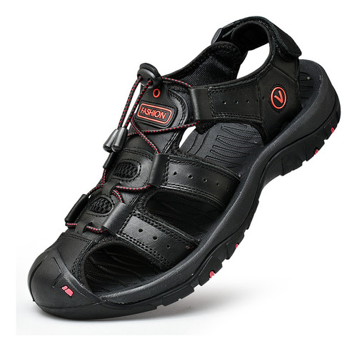 Zapatos Casuales De Cuero Genuino Para Hombre, Sandalias De