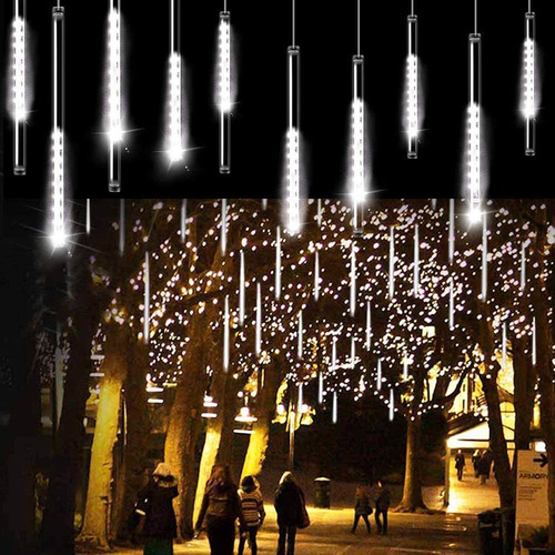 Serie Festivales Meteor Luces Lluvia Led 8 Tubos 30cm 144led