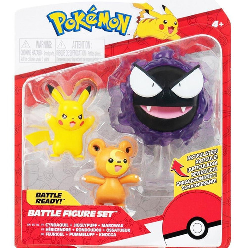 Figura Pokémon De Batalha Set Com 3 Miniaturas Figure Set
