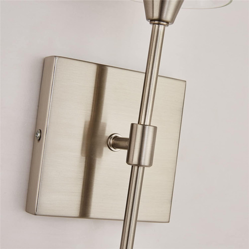 Aplique De Pared De Níquel Cepillado, Juego De 2 Lámparas De
