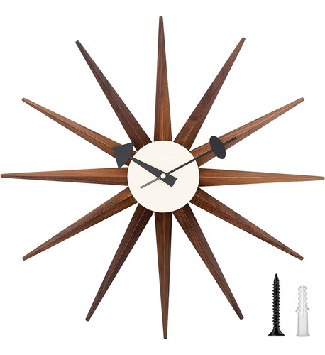 Reloj De Pared Aurtem Mid Century - Réplica De Reloj Starbur