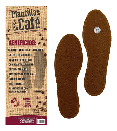 Plantillas De Cafe Anti Hongo Sudor Olor Callos Alivia Env