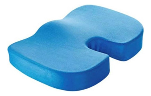 Almofada de assento ortopédica de cóccix com espuma viscoelástica azul