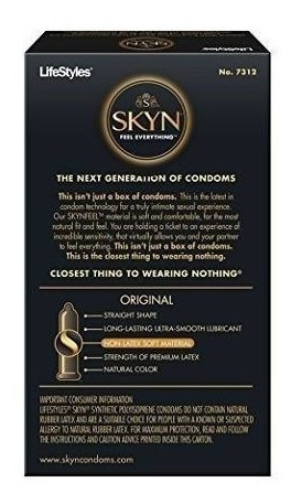Lifestyles Skyn Lubricados No Latex 12 Condones W01