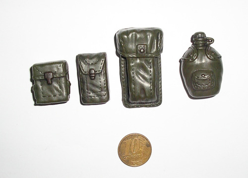 Acessório #158 Lote 4 Bolsos Miniatura P/ Boneco Escala 1/6 (Usado)