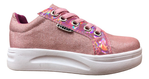 Zapatilla Glitter Brillo Sneaker Plataforma Nena 27-34