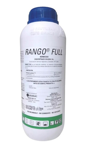 Herbicida Glifosato 66,2% Rango Full Sl (1lt)