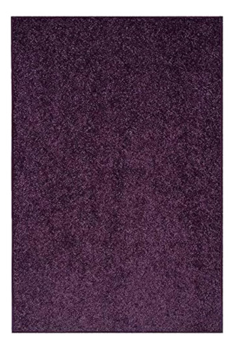 Ambiant Pet Friendly Color Sólido Area Rugs Purple - 9' X 12