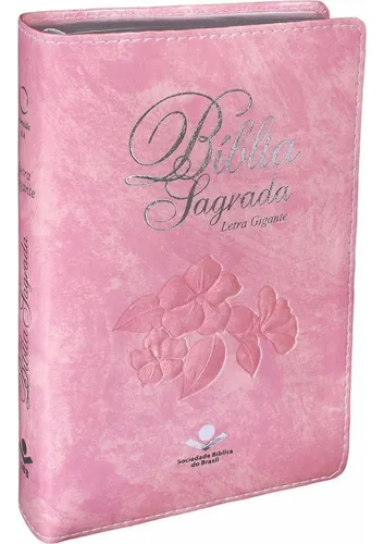 Bíblia Sagrada Letra Gigante - Capa Couro sintético Rosa nobre: A...