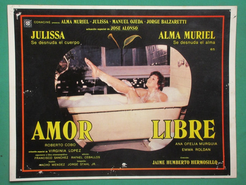 Amor Libre Julissa Alma Muriel Sexy Orig Cartel De Cine 1 