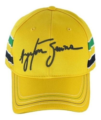Imagen 2 de 8 de Gorra Ayrton Senna Casco Amarillo Producto 100% Genuino