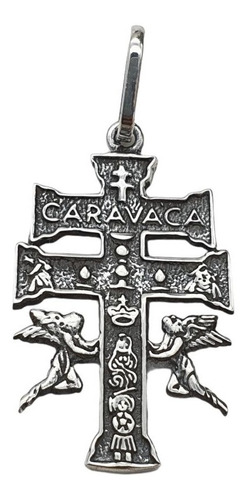 Dije Cruz Caravaca Pavonada Plata Ley .925