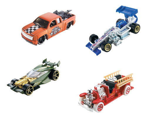 Carrinhos Hot Wheels Sortidos Com 04 Unidades - Mattel