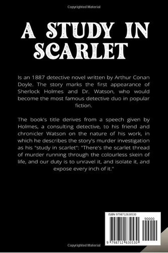 A Study In Scarlet A Arthur Conan Doyle Classics (th, de Doyle, Arthur an. Editorial Independently Published en inglés