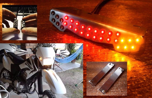 Kit Led Honda Tornado Inox 2 Hileras +giros Delan +portapat.