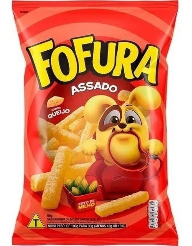 2 Fardos Biscoito Salgado Fofura Queijo - 20 Unidades X 70g