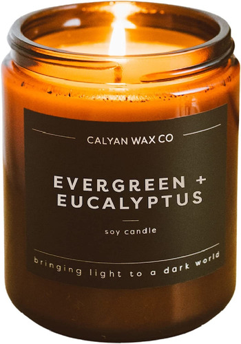 Vela Aromática De Cera De Soja Calyan Wax, Evergreen Y...