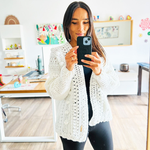 Saco Tejido Crochet En Lana! Mega Abrigadito