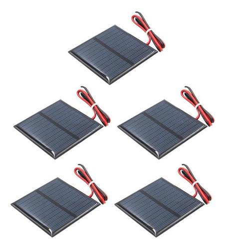 5pcs Diy Panel Solar Módulo De Celda Pequeña Para Luces De