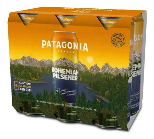 Cerveza Patagonia Bohemian Pilsener Lata 410 Ml X6 Oferta