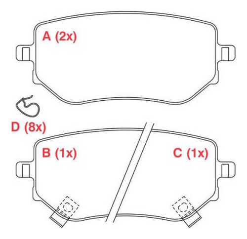 Pastilha De Freio Traseira Nissan Frontier 2023 2024 2025