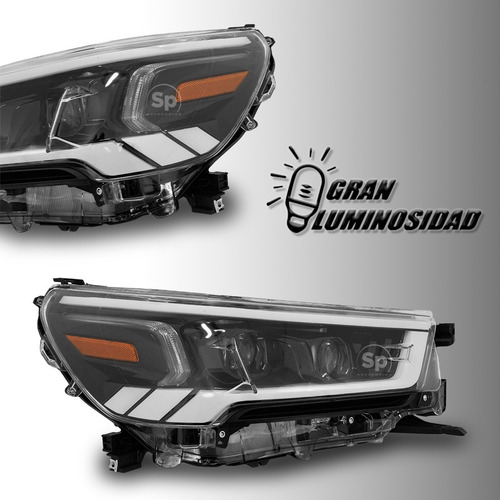 Imagen 2 de 4 de Faros Principales Toyota Hilux Revo Rocco 2015-2020 Drl Kit