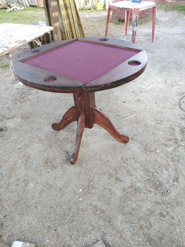 Imagen 4 de 6 de Mueble Rústico Mesa De Juegos Cartas
